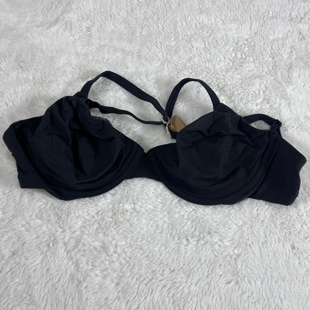 SKIMS Women's Unlined Underwire Bra Onyx Black BR-UWR-0234 Size 32DD‎ NEW - Picture 3 of 11